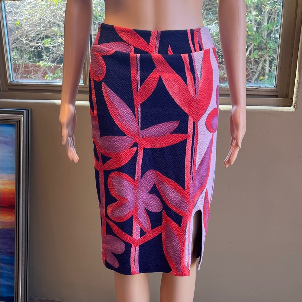 Anthropologie Maeve stretch knit skirt with front slit